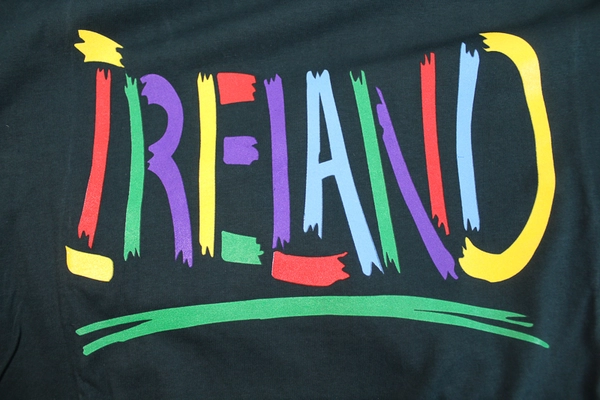 Men's XL J t's Classic Ireland Graphic T-Shirt Dark Green Cotton Tee