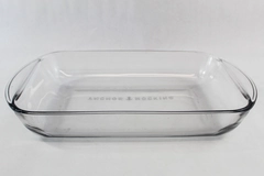 Vintage Anchor Hocking Clear Glass Baking Dish 3 Quart 24 Oven Microwave Kitchen