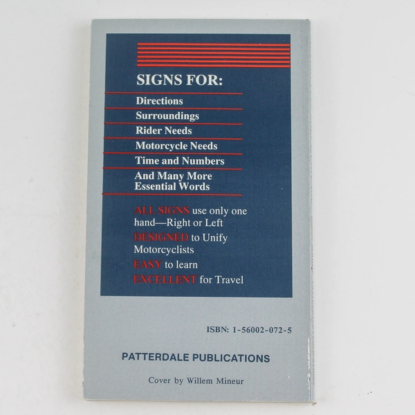 Motorcycle Sign Language Blane Kamp 1993 Third Edition Patterdale Publications