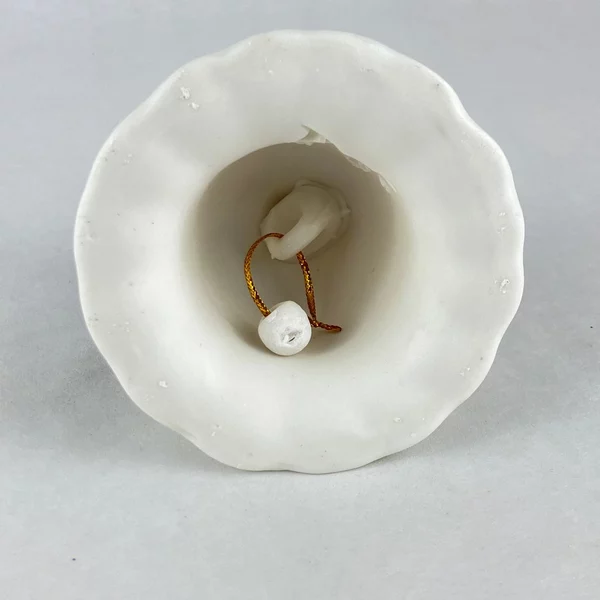 Cardinal Red Bird Ceramic Christmas Bell with Pine Cones & Berries Decor