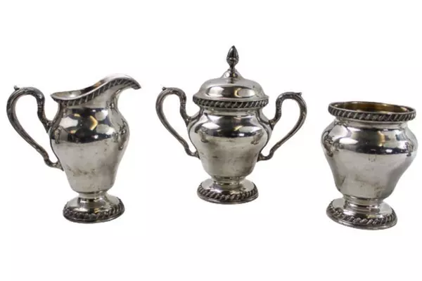Wilcox Silver Co. N7053 Silver Plate 5-Piece Coffee & Tea Set - Needs Polish