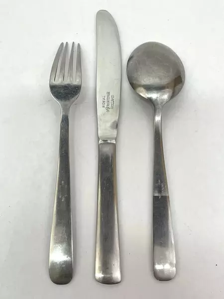 Vintage Royal International Holland Child's 3-Piece Flatware Set in Box