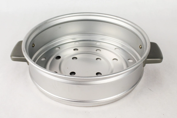 Lot of 2 Stackable Metal Steamer Inserts 9.5" Cookware Set Good Condition