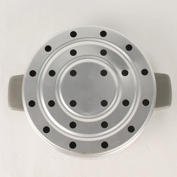 Lot of 2 Stackable Metal Steamer Inserts 9.5" Cookware Set Good Condition