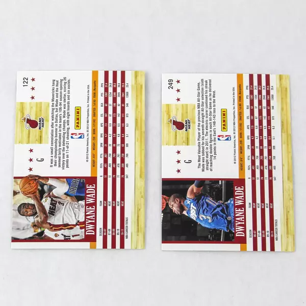 Lot of 2 Dwyane Wade 2011-2012 Panini NBA Hoops Basketball Cards Miami Heat