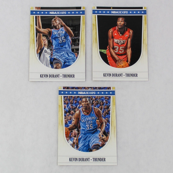 Lot of 3 Kevin Durant 2011-12 NBA Hoops Cards Panini Thunder Good Condition