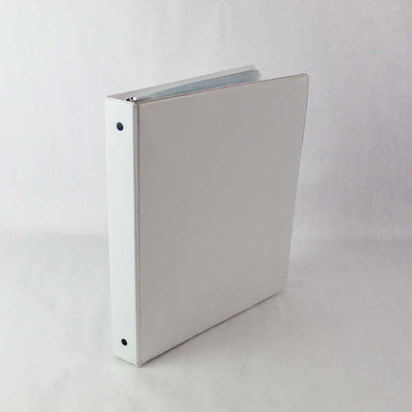 Lot of Wilson Jones 1" White Binder & 25 Treat Clear Card Sleeves Organizer