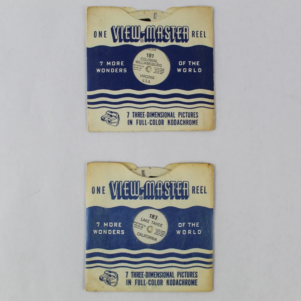 Lot of 2 Vintage Sawyers ViewMaster 181 183 Virginia California World Wonder