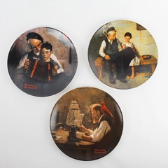 Lot of 3 Norman Rockwell Collector Plates by Knowles Lighthouse Keepers