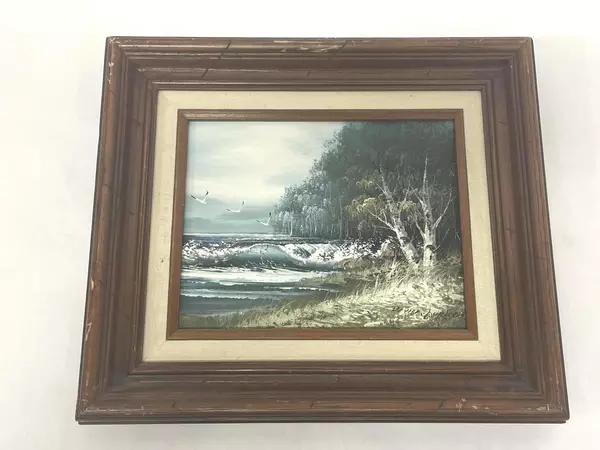 David Forbes Original Oil Painting Wooded Coast Framed And Matted With COA