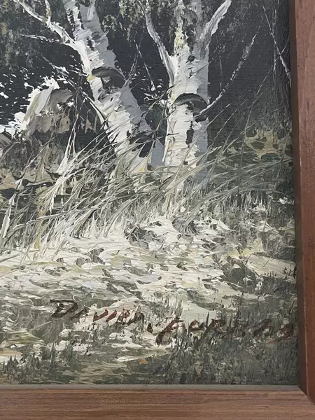 David Forbes Original Oil Painting Wooded Coast Framed And Matted With COA