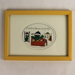Vintage 1981 Donelson Framed Art Print Creative Kids Are Rarely Tidy 7.5x5.5"