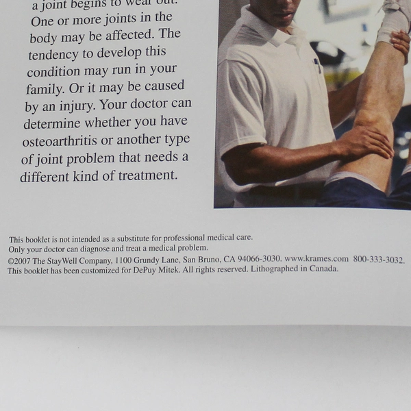 Managing Osteoarthritis of the Knee Book by StayWell - Good Condition