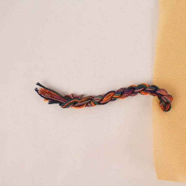 Jinice Bohemian Elephant Needlepoint Canvas Pattern 15"x14" w/ Thread Sample