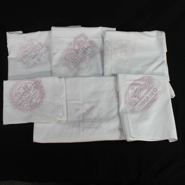 Lot of 6 Cotton Tea Towels 28"x27" Embroidery DIY Kitchen Towels Made in India