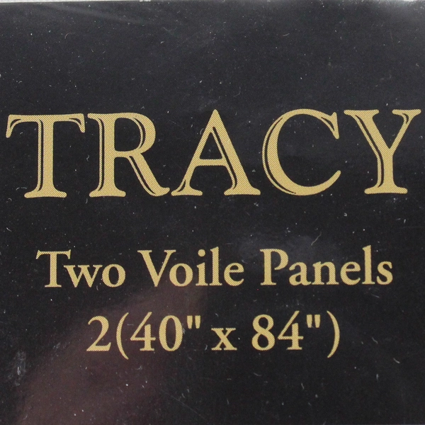 Lot of 2 Tracy Ivory White Voile Sheer Panels Curtains 40x84" New Sealed