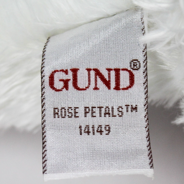 Gotta Get a Gund Rose Petals Plush Bear White Red Flower Soft Toy 11" Tall