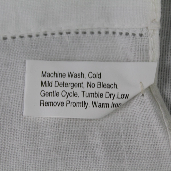 Lot of 2 Vintage Peking Handicraft White Cotton Lace Accent Kitchen Towels