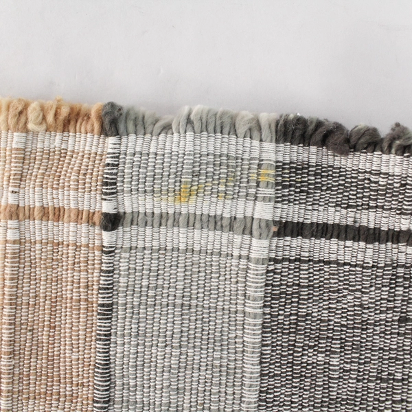 Lot of 3 Hayim Woven Cotton Placemats 17"x12" Peach Tan Olive Green Stain