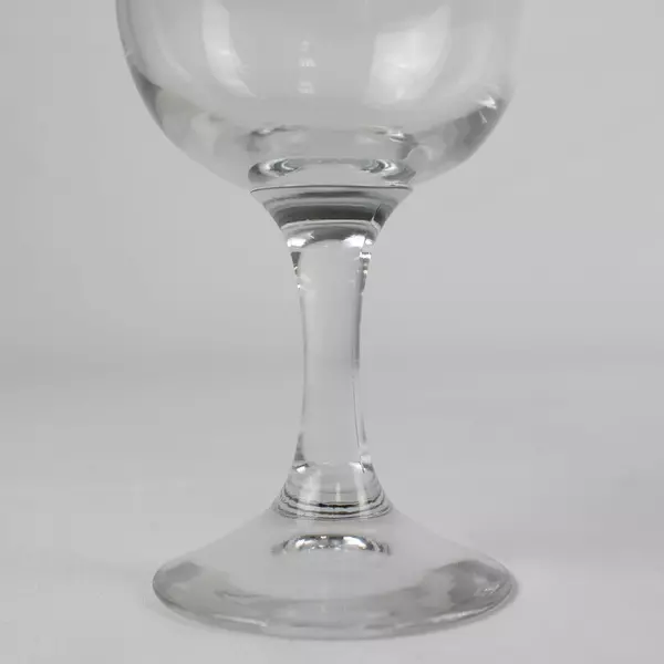Lot of 3 Crystal Clear White Wine Glasses 5" Tall Drinkware Barware