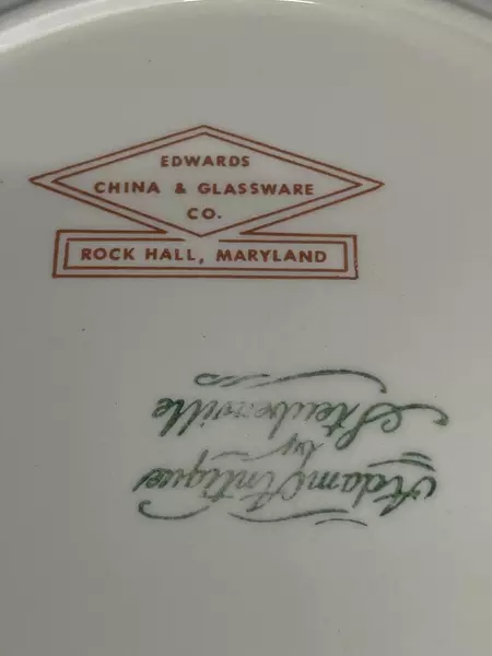 Vintage Edwards China 10" Wood Mar Hall George Fox College Plate 1891