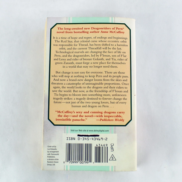 Vintage The Skies Of Pern A Novel By Anne McCaffrey PB Del Rey 2001 1st Edition