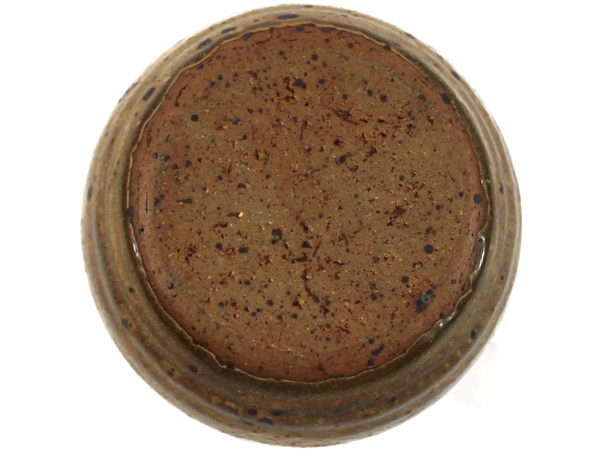 Brown Artisan Stoneware Creamer Pitcher Pottery Bowl Rustic Charm 4" Tall