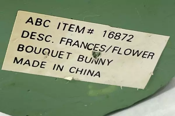 Lot of 2 ABC Dist. Easter Bunny Figurines Frances & Brian 12" Tall Resin Decor