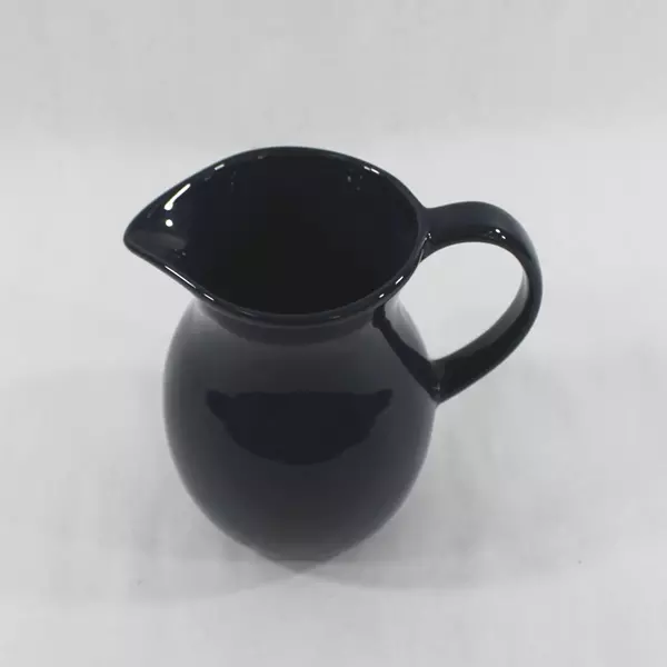 Midnight Blue Stoneware Pitcher 6.5" Decorative Ceramic Pottery