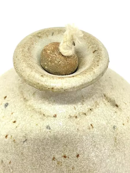 Handmade Celia Byer Studio Pottery Scented Oil Burner Gray 3" Tall