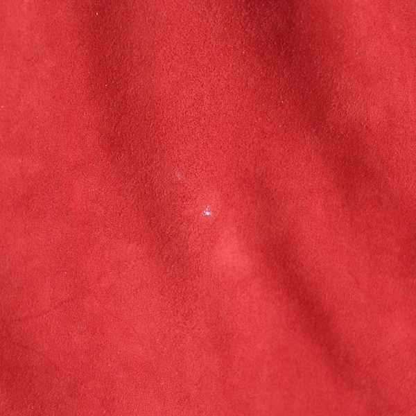 Il Fiorentino Coat Women's Size Small 100% Genuine Leather Red Black Collar