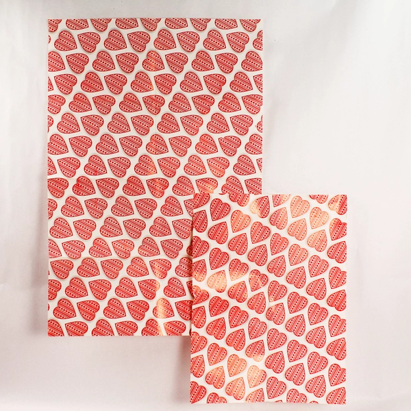 Lot of 4 Vintage Valentine & Christmas Wrapping Paper Retro Angels Hearts