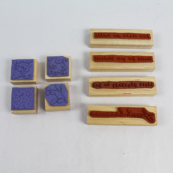 Lot of 8 Stampin Up Rubber Stamps Happy Birthday Thanks Flowers Quotes Craft