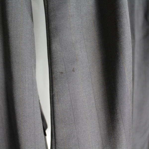 Vtg Belvest Men's Gray Suit Set Sz 56 Super 100s Wool Pinstripe Italy