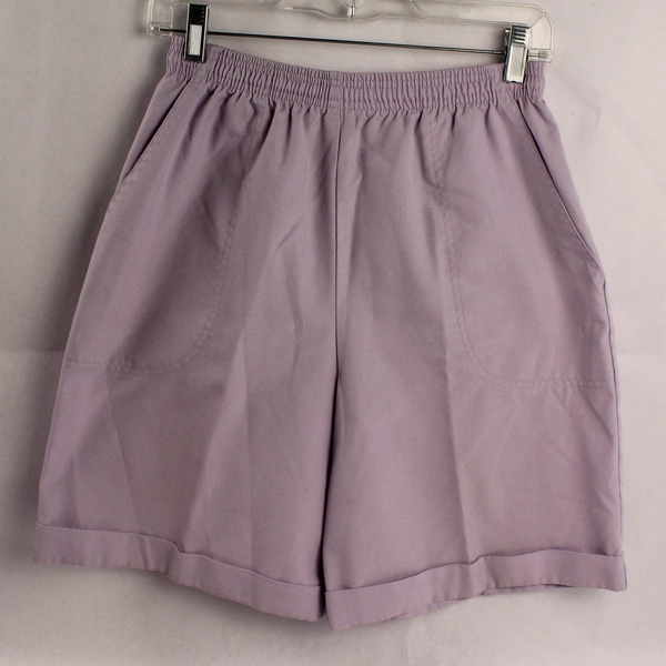 Koret Francisca Vintage Purple Shorts XS Elastic Waist Pockets Pre-Owned