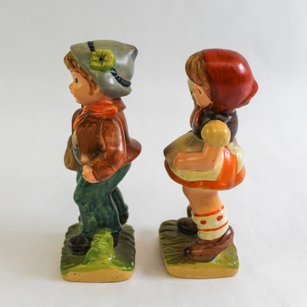 Vintage Hand Painted Boy & Girl Figurines 5" Collectible Made in Sri Lanka