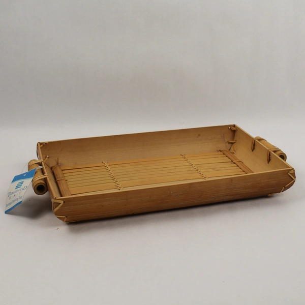 Tradewind Bay Rectangular Bamboo Serving Tray With Handles NWT Tropical Oriental