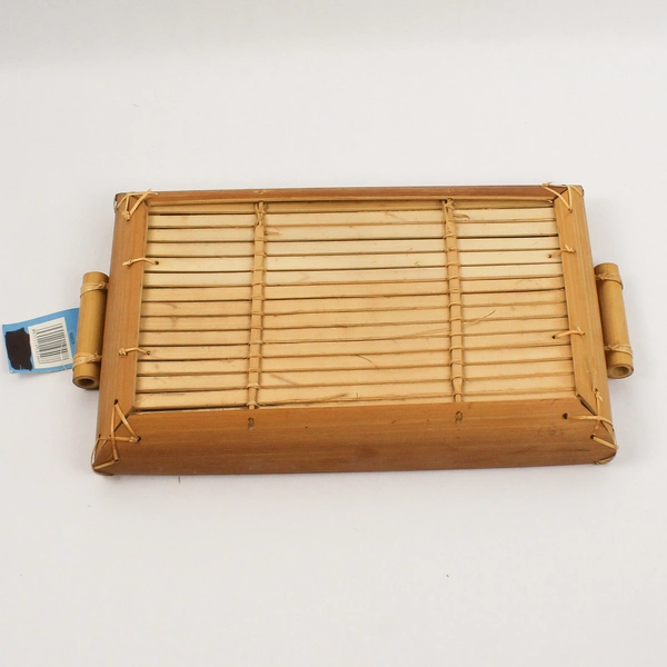 Tradewind Bay Rectangular Bamboo Serving Tray With Handles NWT Tropical Oriental