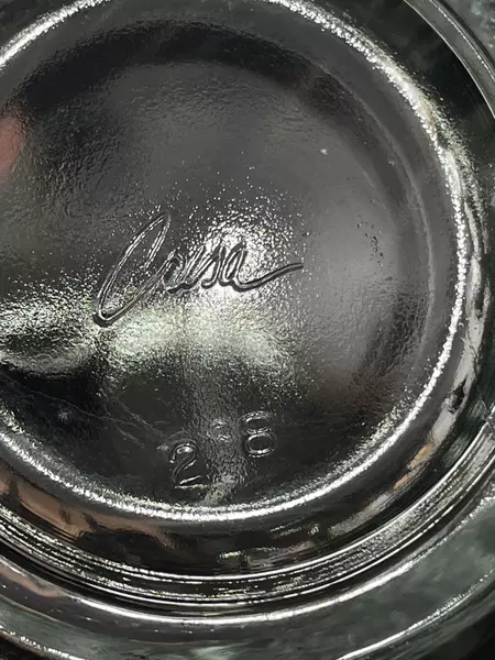 Lot of 3 Crisa Crystal Tumblers Etched Floral Design 5.5" Tall Glasses