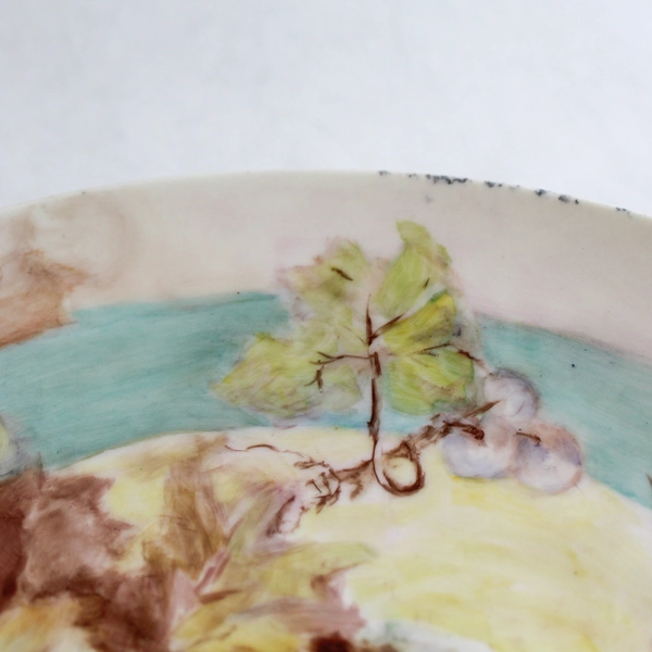 Pauline Hand Painted Grape Decorative Plate Culinary Arts Essence 10.5"
