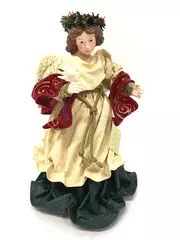 Midwest Importers Fabric Mache Peace Angel Tree Topper