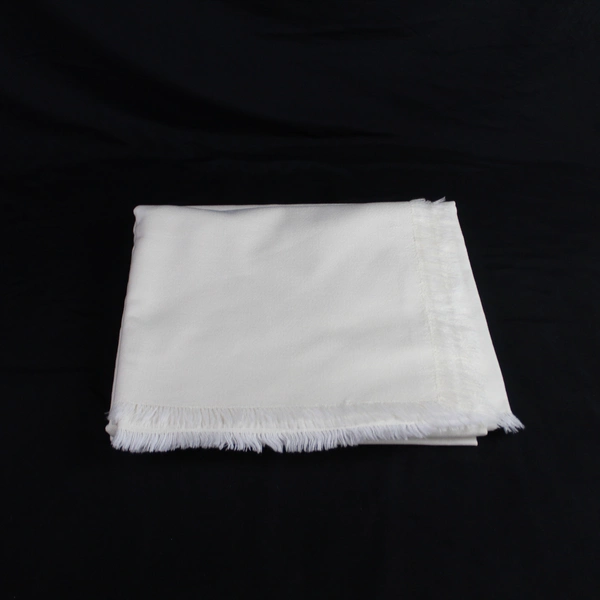 Vintage Eggshell Cream Woven Tablecloth Set with 4 Matching Napkins Retro