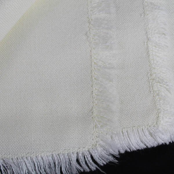 Vintage Eggshell Cream Woven Tablecloth Set with 4 Matching Napkins Retro