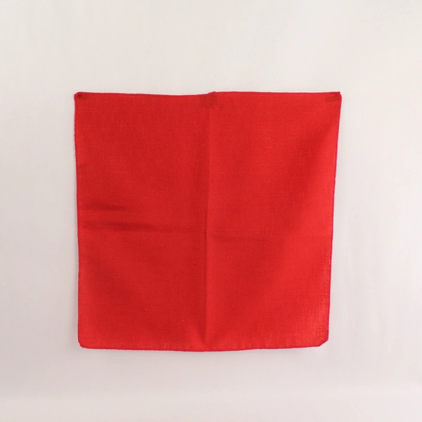 Lot of 8 Solid Red Woven Cloth Napkins 17.5" Square Basket Weave Linens