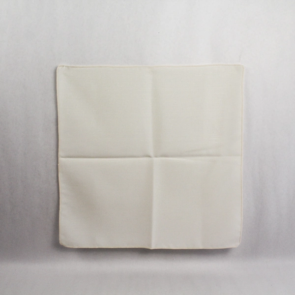 Set of 4 Cream Basketweave Woven Cloth Napkins 17.5" Square Very Good Condition