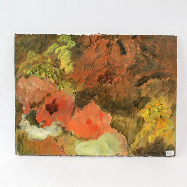 Original Acrylic Painting Abstract Flowers Unknown Artist Wall Art Modern Decor