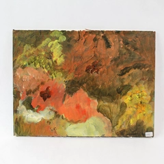 Original Acrylic Painting Abstract Flowers Unknown Artist Wall Art Modern Decor