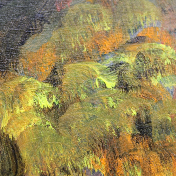 Original Acrylic Painting Abstract Flowers Unknown Artist Wall Art Modern Decor