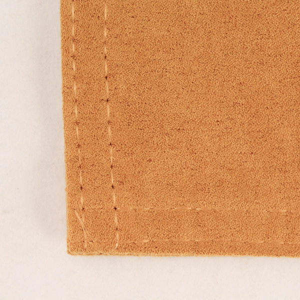 Set of 6 Reversible Brown Gold Faux Suede & Crinkle Fabric Placemats 18x13"