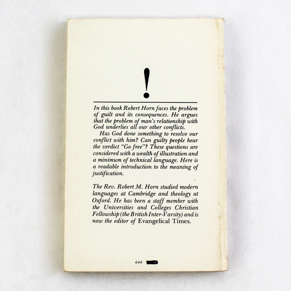 Go Free The Meaning of Justification PB Novel Robert M Horn 1976 InterVarsity